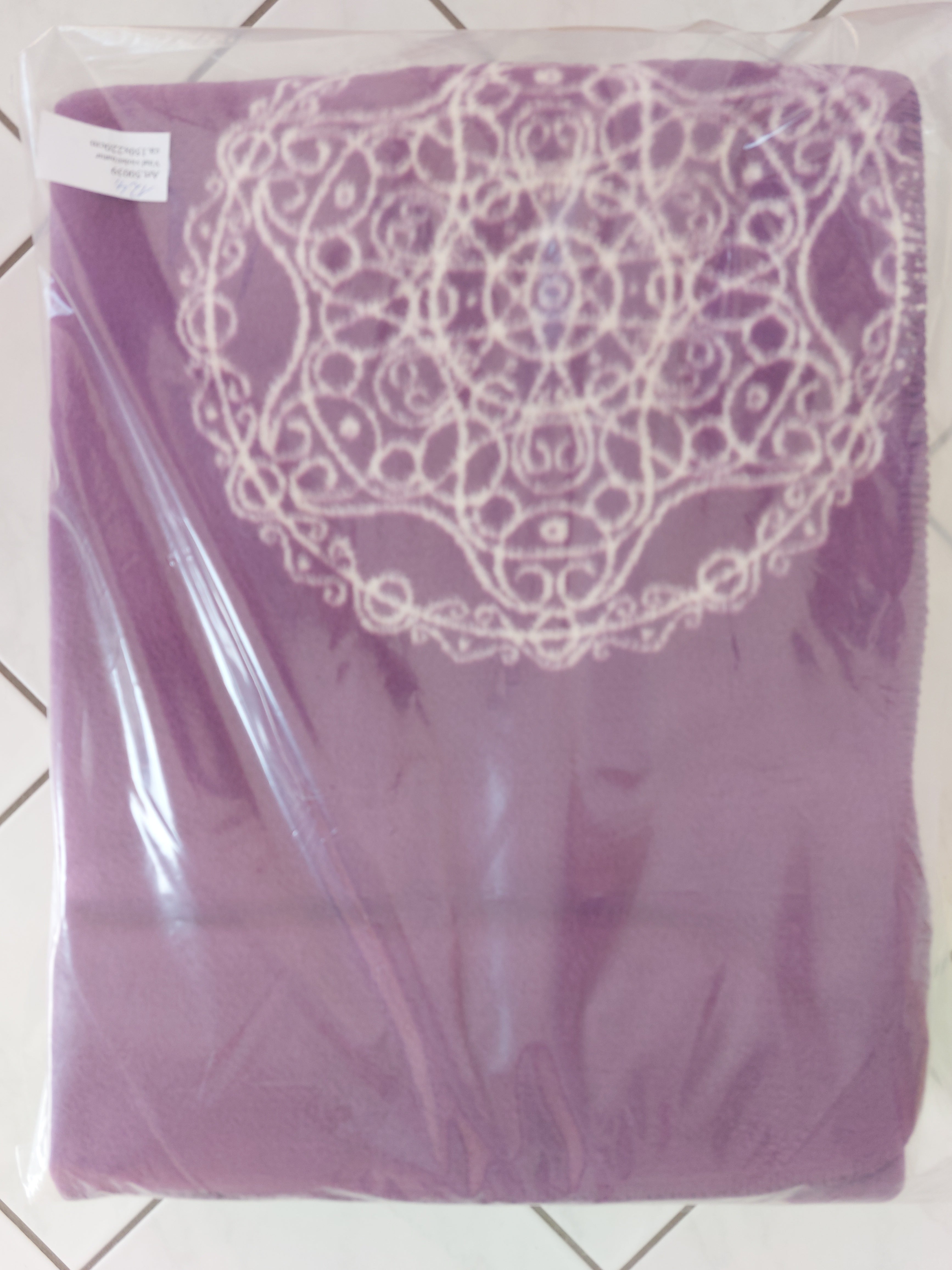 Vital BIObaumwolldecke violett/natur 150x220 cm